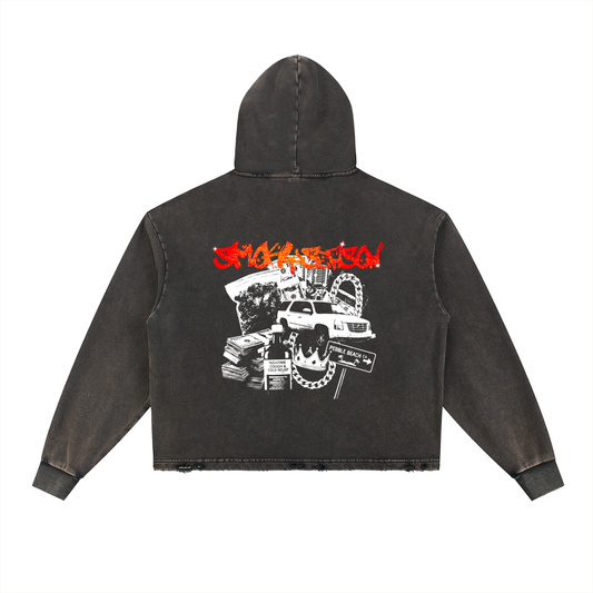 Earl of Smoke Wash Freyed Hoodie